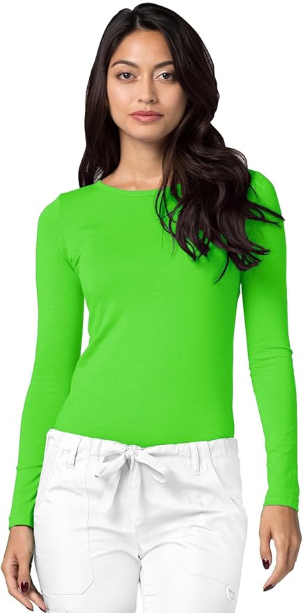 Adar Underscrubs for Women 3 Pack - Long Sleeve Underscrub Comfort Tee