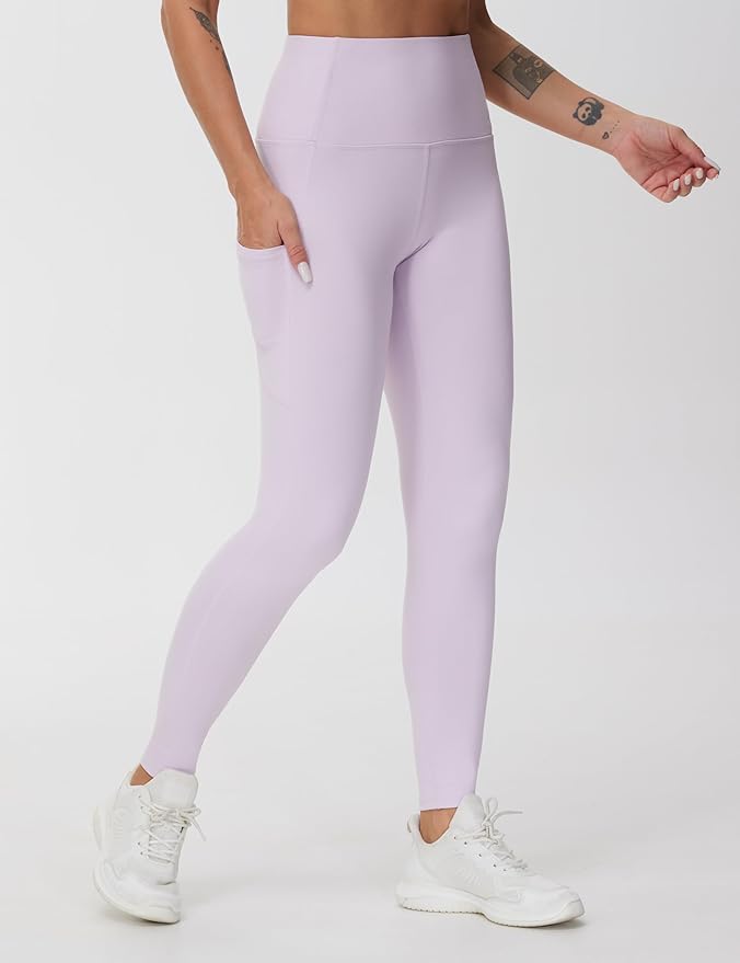 THE GYM PEOPLE Thick High Waist Yoga Pants with Pockets, Tummy Control Workout Running Yoga Leggings for Women