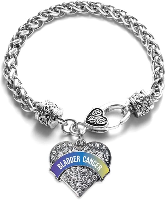 Inspired Silver - Silver Pave Heart Charm Bracelet with Cubic Zirconia Jewelry