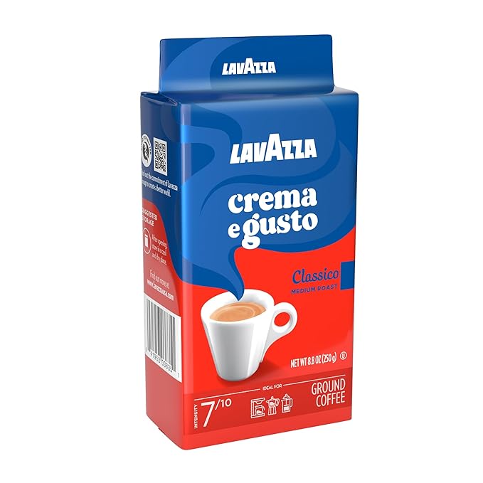 LavAzza medium roast Crema e Gusto Ground Coffee 8.80 oz (Pack of 8)