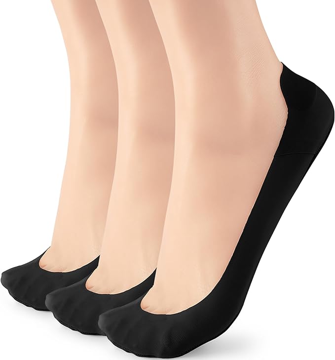 WISVOOO No Show Socks Womens Liner Ultra Low Cut Non Slip Invisible Socks for Flats