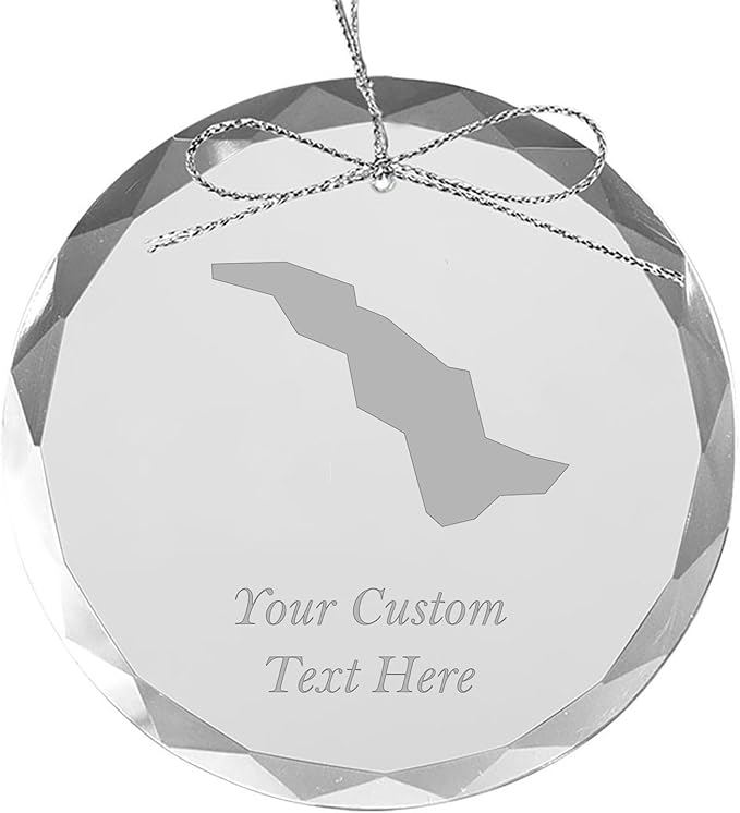 South Georgia, Personalized Travel Christmas Ornament – Customized Engraved Glass Keepsake - Custom Family Trip & Vacation, 2024, 2025, 2026, 2027 & Name – Destination Xmas Holiday Ornament