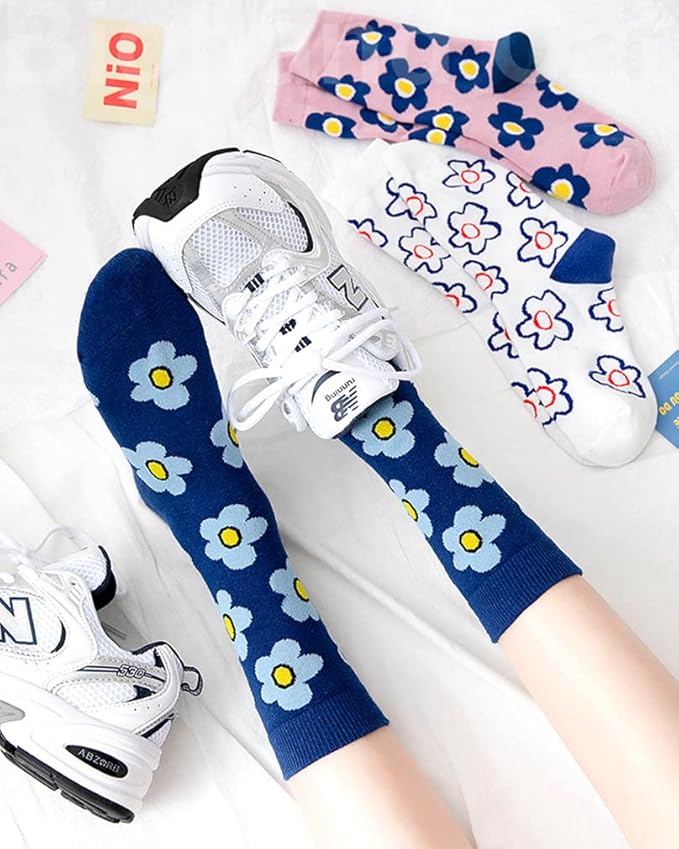 IIG 3-6 Pairs Womens Cute Animal Patterned Funny Novelty Cotton Crew Socks