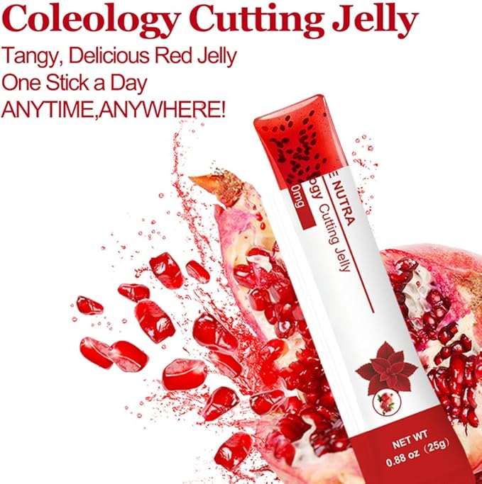 Zoone Nutra Coleology Cutting Jelly – Korean Jelly Stick for Weight Management, Helps Control Appetite & Supports Metabolism with Garcinia Cambogia HCA, Chia Seeds & Pomegranate Flavor – 20 Sticks