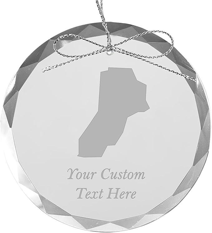 Lebanon, Personalized Travel Christmas Ornament – Customized Engraved Glass Keepsake - Custom Family Trip & Vacation, 2024, 2025, 2026, 2027 & Name – Destination Xmas Holiday Ornament