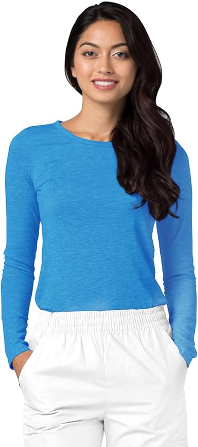 Adar Underscrubs for Women 3 Pack - Long Sleeve Underscrub Comfort Tee