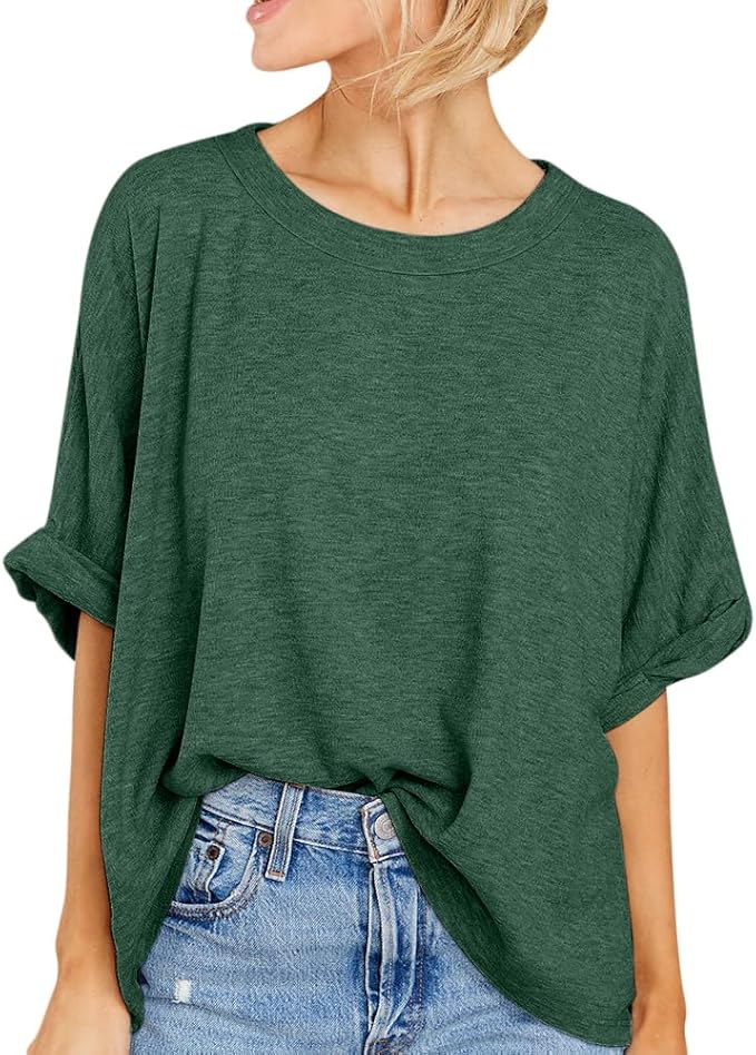 Women Oversized T-Shirt Summer Casual Short Sleeve Loose Tee Tops