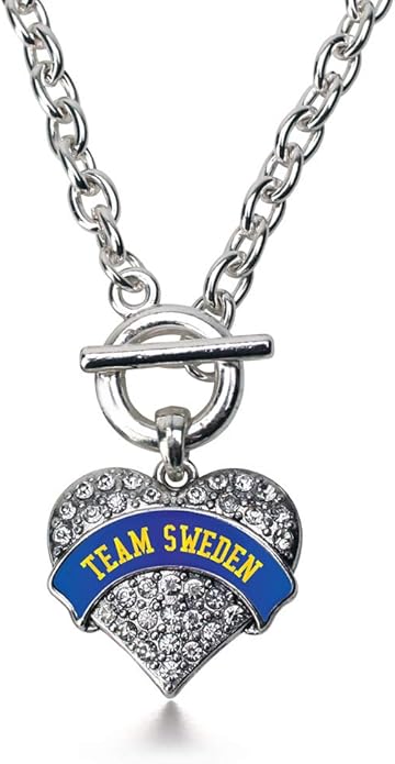 Inspired Silver - Silver Pave Heart Charm 18 Inch Necklace with Cubic Zirconia Jewelry