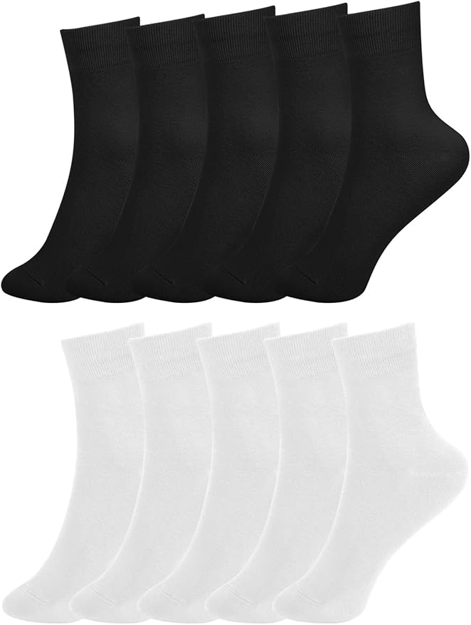 FGZ Women Thin Cotton Socks Soft Cozy Socks Cute Ankle Crew Socks 5 Pairs