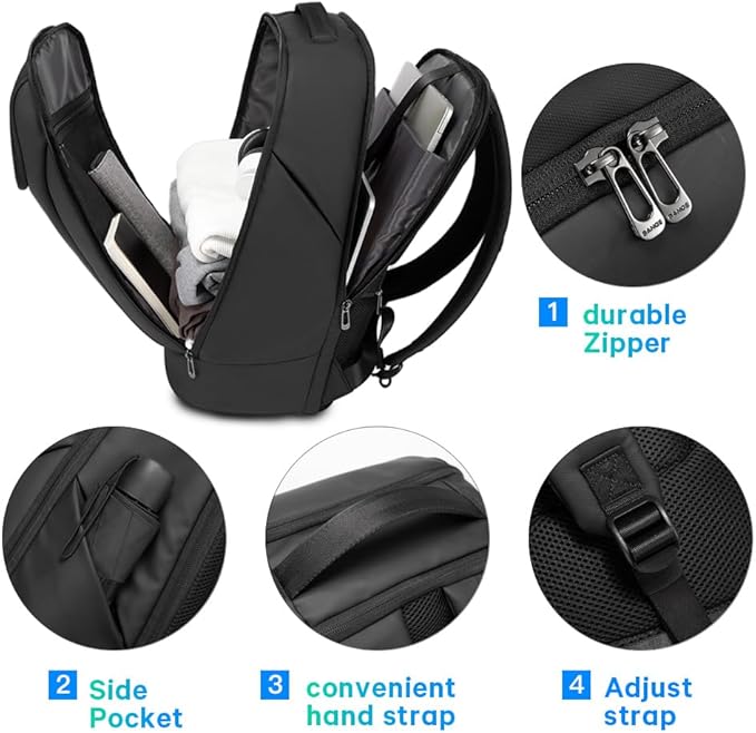 BANGE Business Commute Backpack Waterproof fit 15.6 Inch Commute backpack,Travel Durable Backpack