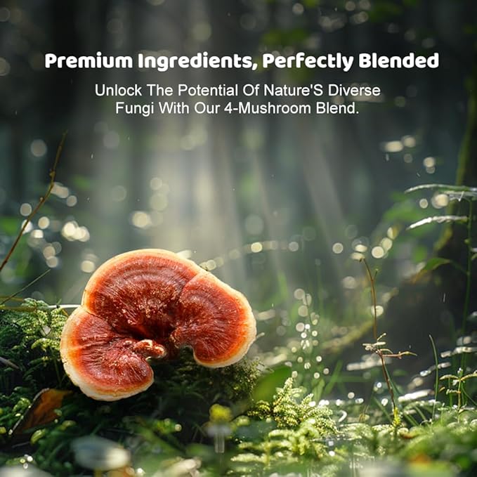 Hellomush Organic Instant Mushroom Coffee with Lions Mane, Reishi, Chaga and Cordyceps Coffee, Adaptogen Drink for Greater Energy, More Focus, Better Digestion, and Gut Support 30 Servings 3.7 oz