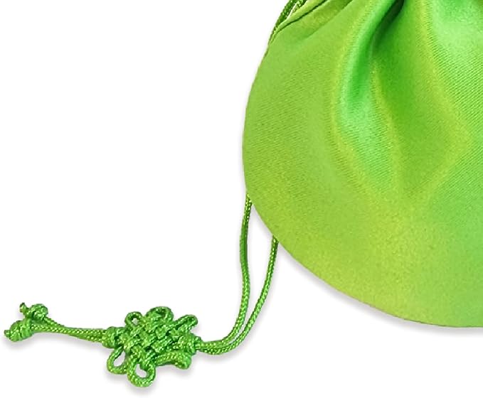 Seoulful Vintage Korean Embroidered Bokjumeoni - Traditional Lucky Pouch - Hanbok Fortune New Year's Gifts Bag (Green)