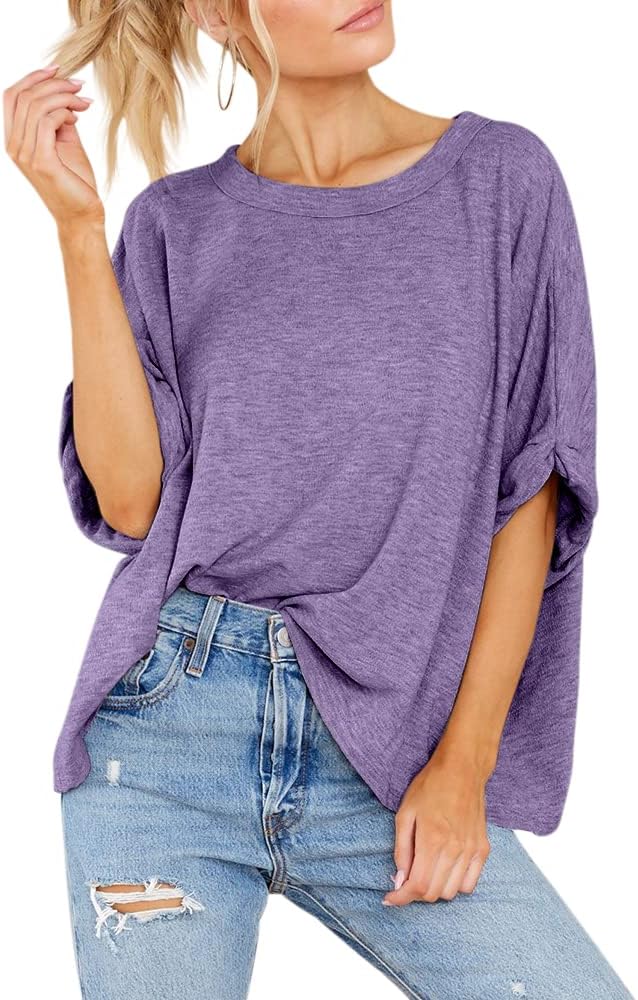 Women Oversized T-Shirt Summer Casual Short Sleeve Loose Tee Tops