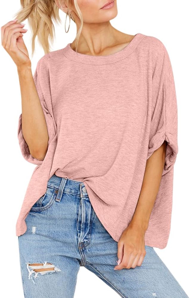 Women Oversized T-Shirt Summer Casual Short Sleeve Loose Tee Tops