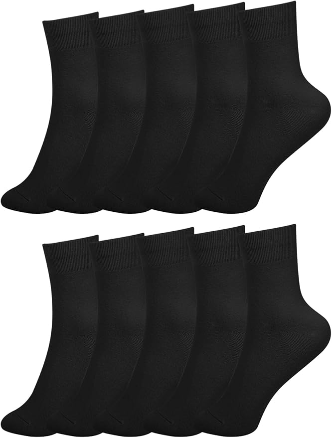FGZ Women Thin Cotton Socks Soft Cozy Socks Cute Ankle Crew Socks 5 Pairs