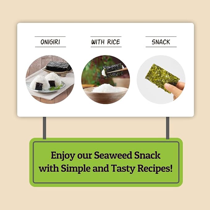 CHOI's 1 Wasabi Seaweed Snacks / (20 Pack) /Product of Korea/Kimbpa, Gimbap, Keto, Gluten Free, Full of Fiber, Vitamin, Mineral