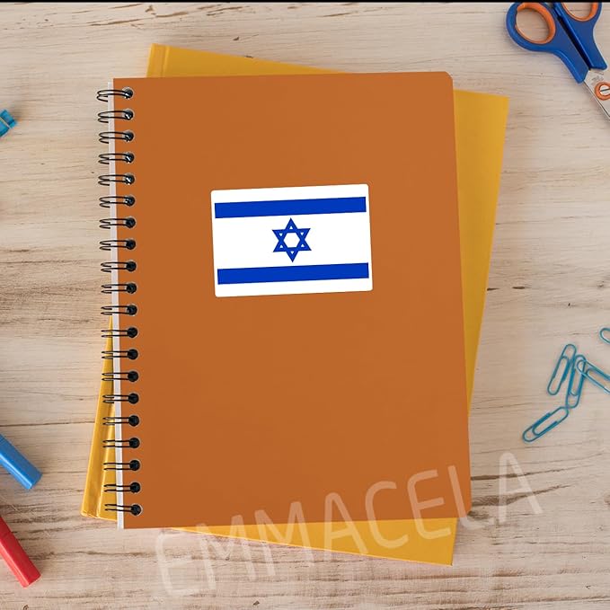 (3PCS) Israel Flag stickers, Countries Flag Stickers - Waterproof Vinyl Decals For Laptops, Tumblers, Water Bottles, Books, Scrapbooks, Size 3 x 2 Inch