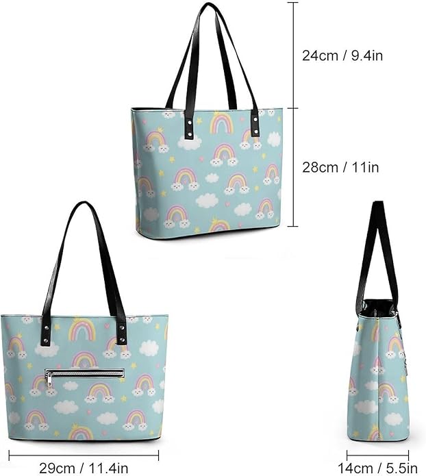 Fashion Leather Tote Bag Travel Work Daily Essentials Handbag Unisex Handbag
