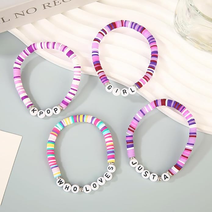 Byqone 6Pcs K-pop Merch Bracelet for Teen Girls Women, Music Gifts for K-pop Fans, Kpop Bracelet Gifts for Girls Birthday Party Decorations Friendship BFF Gifts for Fans Decor