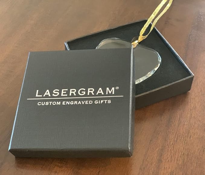 LaserGram Personalized Glass Christmas Ornament,Flag of South Korea, Custom Laser Engraved Gift Idea (Heart Shape)