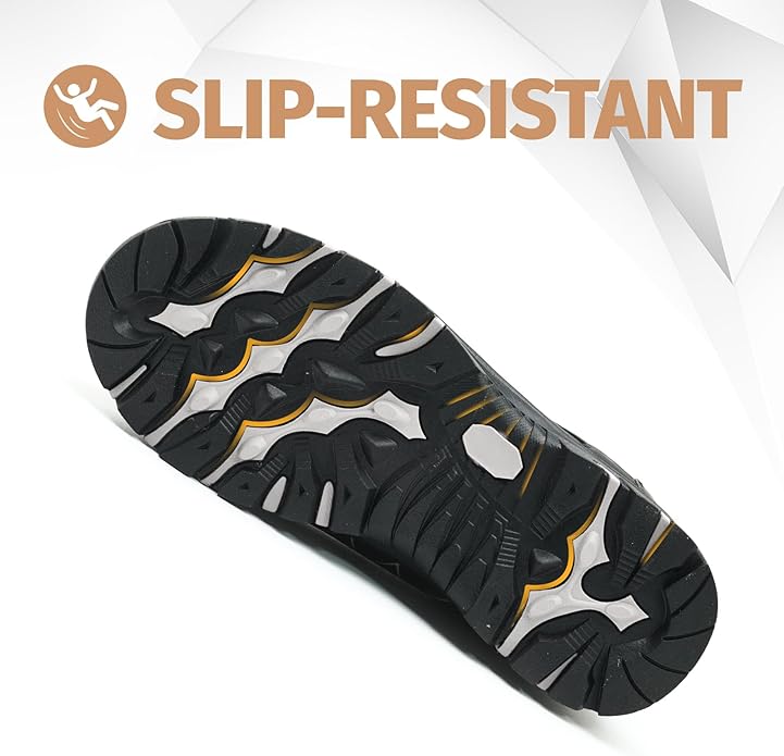 Waterproof Steel Toe Boots for Women Wide Width Non Slip Work Shoes Lightweight Slip Resistant Safety Toe Sneakers Indestructible Construction Composite Toe Footwear