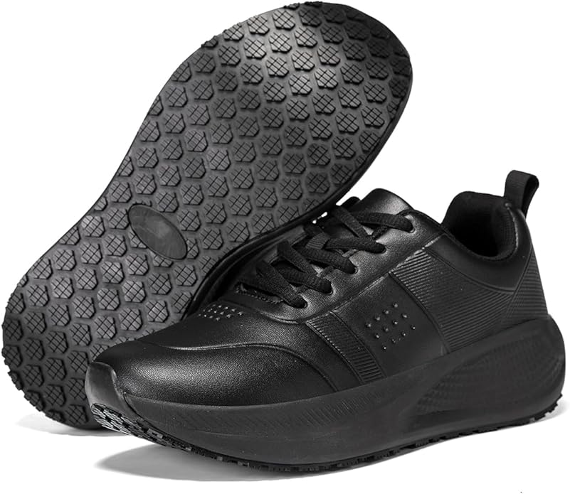 Women's Slip Resistant Work Shoes - Comfortable Lightweight Non-Slip Chef Shoes for Food Service, Restaurant & Kitchen Safety