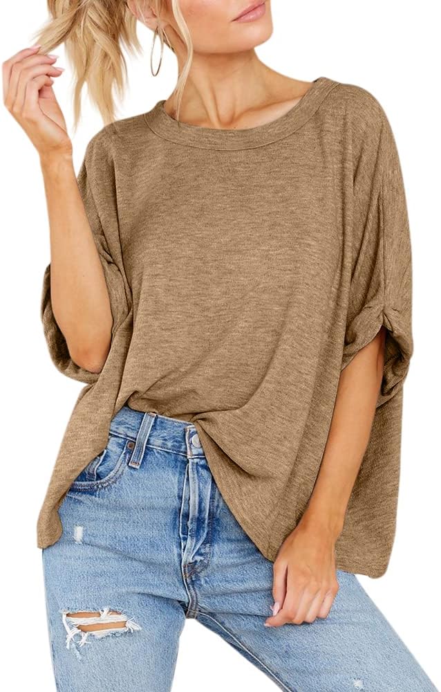 Women Oversized T-Shirt Summer Casual Short Sleeve Loose Tee Tops