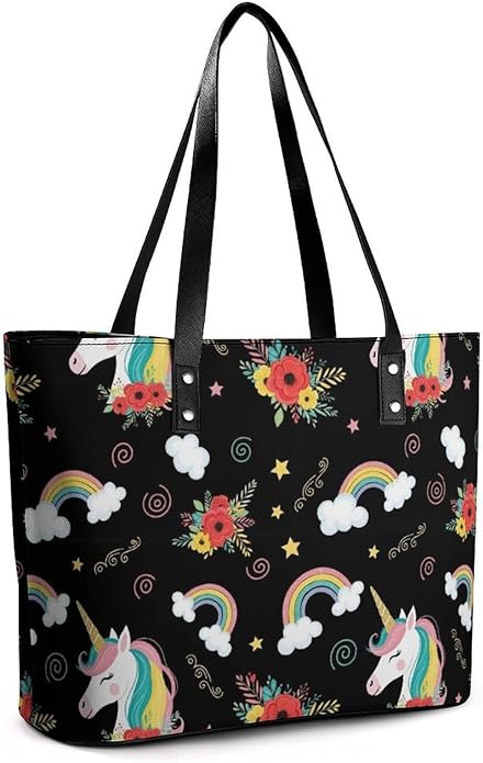 Fashion Leather Tote Bag Travel Work Daily Essentials Handbag Unisex Handbag