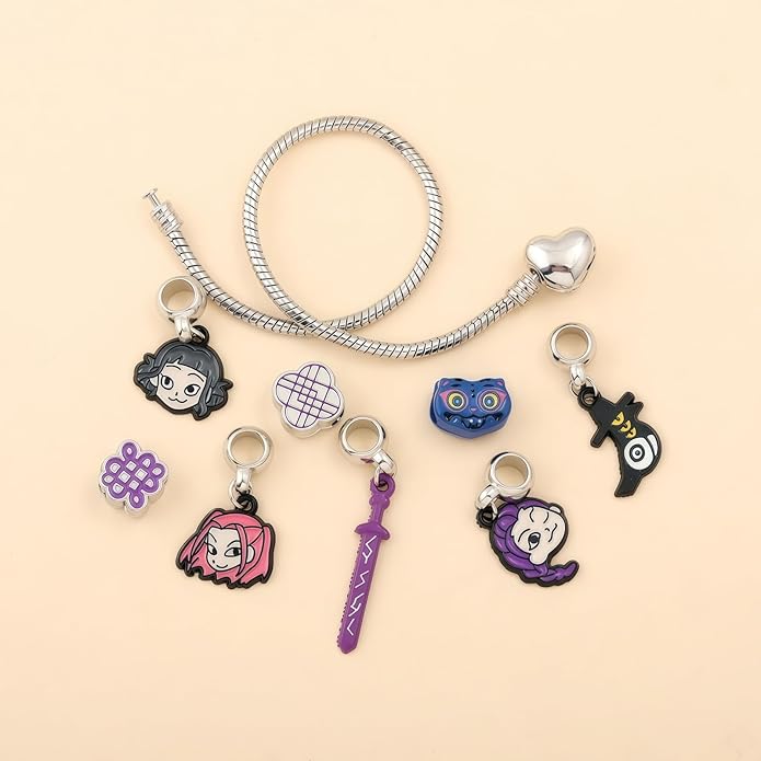 BEMKWG KPop Jewelry Bracelet K Pop Merch Charms Braclet Stuff Items Matching Accessories Demon Hunters Bangle, Gift for Women, Korea for Fans