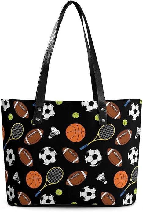 Fashion Leather Tote Bag Travel Work Daily Essentials Handbag Unisex Handbag