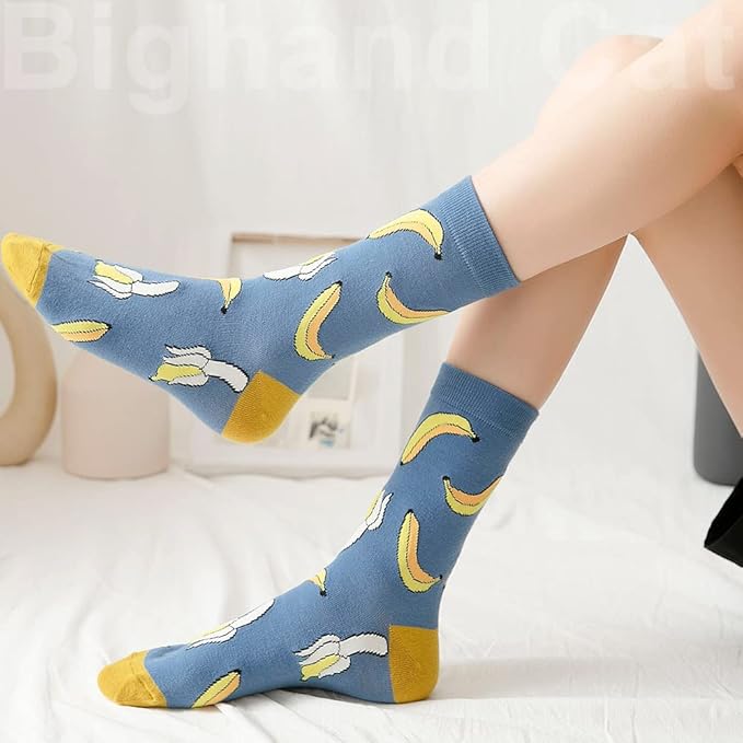 IIG 3-6 Pairs Womens Cute Animal Patterned Funny Novelty Cotton Crew Socks