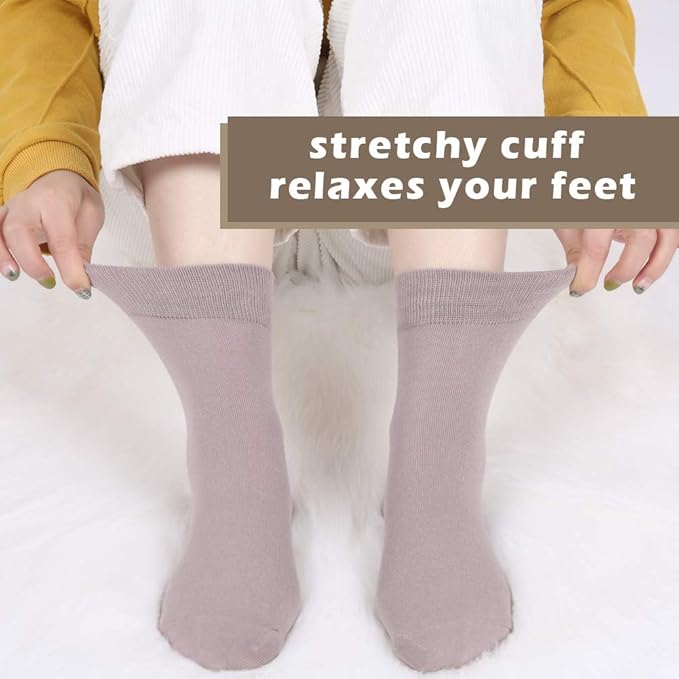 FGZ Women Thin Cotton Socks Soft Cozy Socks Cute Ankle Crew Socks 5 Pairs