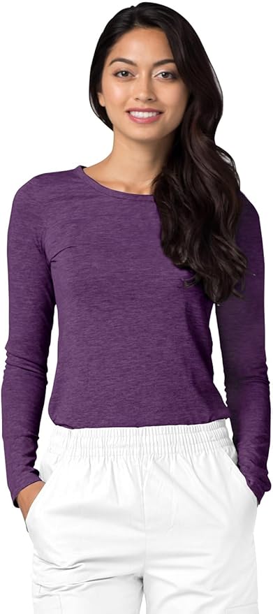 Adar Underscrubs for Women 3 Pack - Long Sleeve Underscrub Comfort Tee
