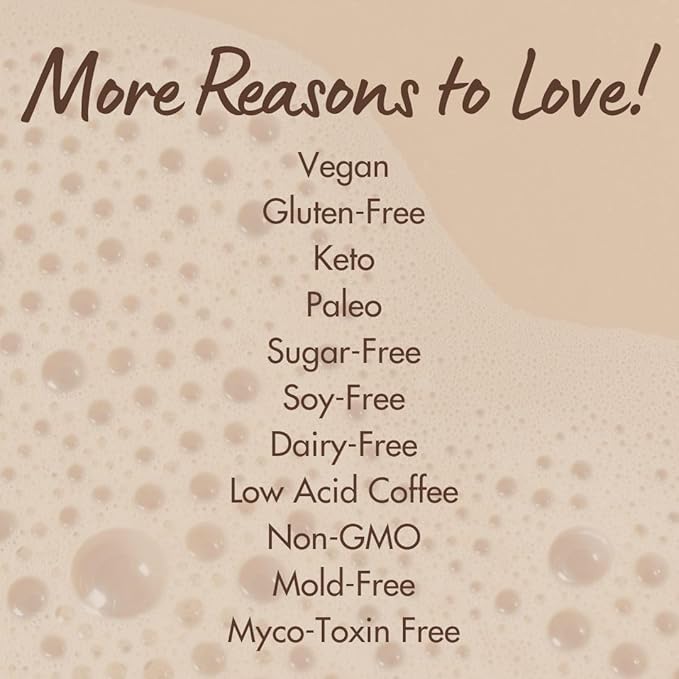Cuppa Coffee - Great tasting medium roast with mushrooms, adaptogens & superfoods - Lion's Mane, Ashwagandha, Cordyceps, MCT, Prebiotic Fiber & L-Theanine. Supports natural energy & better mental focus, overall well-being + a happier gut (60 Servings)