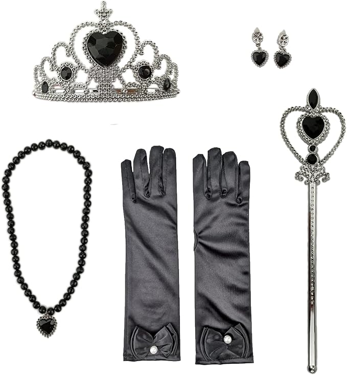 Orgrimmar Princess Dress Up Accessories Gloves Tiara Crown Wand Necklaces Presents for Kids Girls