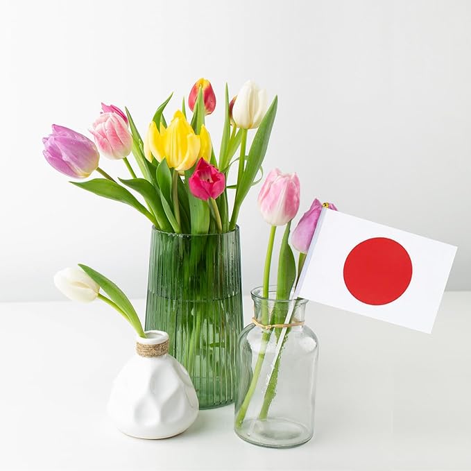 Japan Flag Small Japanese Flag 12 Pack Mini Hand Held Japanese Flags on Sticks for Party Parades Sports Events Patriotic Holiday Decorations