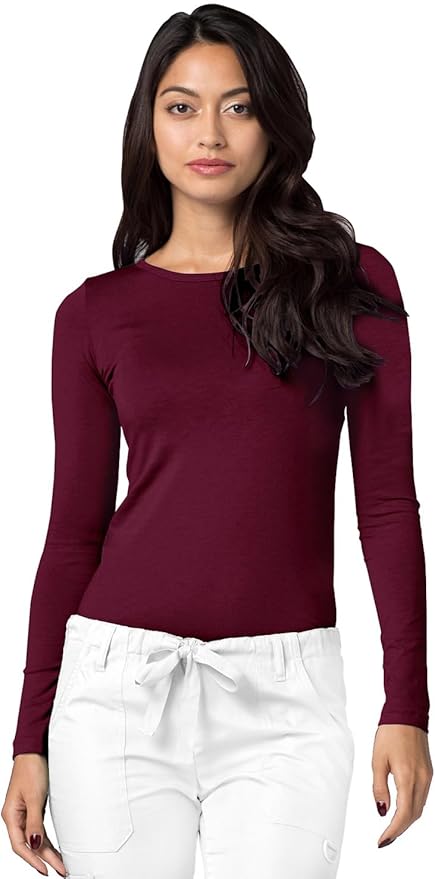 Adar Underscrubs for Women 3 Pack - Long Sleeve Underscrub Comfort Tee