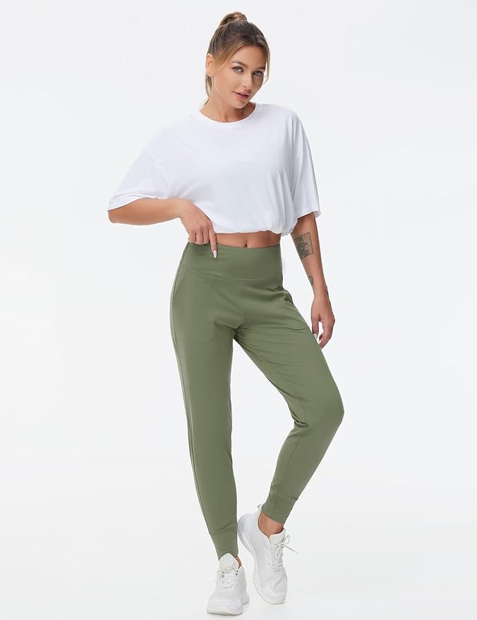 THE GYM PEOPLE Women's Joggers Pants Lightweight Athletic Leggings Tapered Lounge Pants for Workout, Yoga, Running
