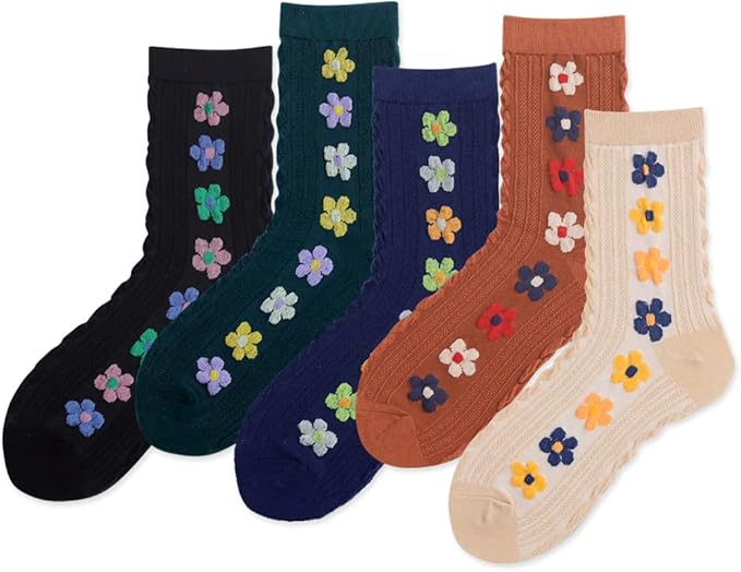 IIG 3-6 Pairs Womens Cute Animal Patterned Funny Novelty Cotton Crew Socks