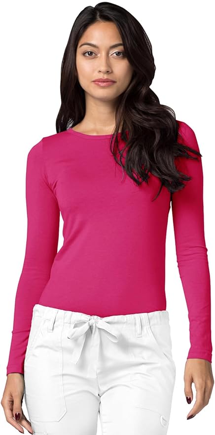 Adar Underscrubs for Women 3 Pack - Long Sleeve Underscrub Comfort Tee