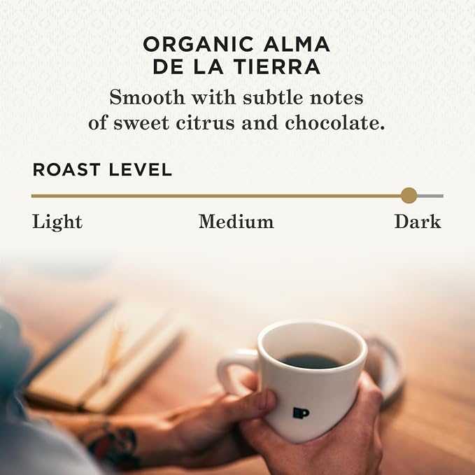 Peet's Coffee, USDA Organic Dark Roast Keurig K-Cup Pods - Alma de la Tierra 10 Count (1 Box of 10 Pods)