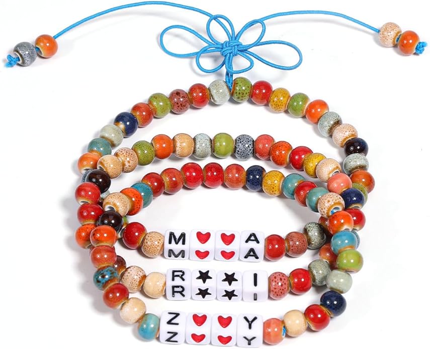 AICase for Korea-Pop Merch Gifts Toys Inspired Bracelets 3 Pcs Stackable Stretch Friendship Beaded Bracelets for Unique Merchandise Jewelry Gifts for Fans Women Men Stocking Stuffers_Crystal
