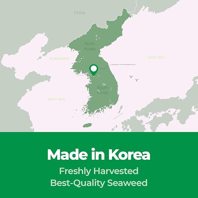 Surasang Premium Nori Sheets for Sushi & Gimbap - Korean Roasted Seaweed Sheets, 20 Full Size Sheets, Pack of 1 - Naturally Salty Sushi Nori with Umami Flavor, 10 Calories, No Sugar