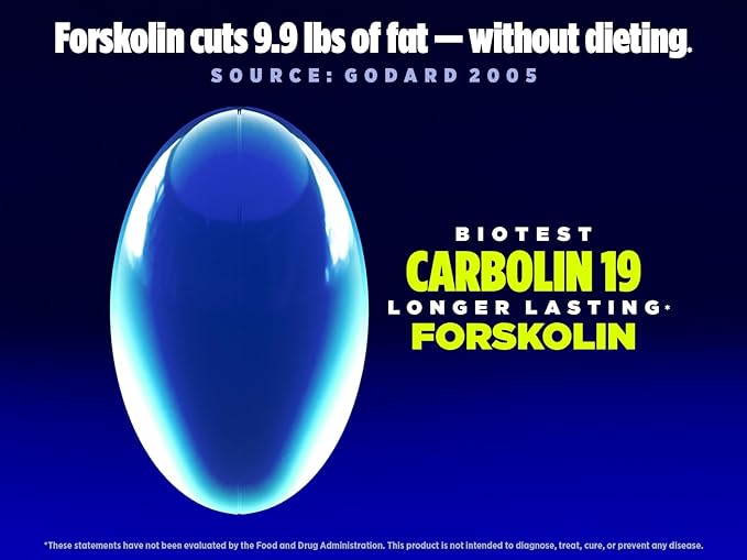 Biotest Carbolin 19 – Longer-Lasting Forskolin for Fat Loss & Metabolic Performance,* 30 Servings – 60 Softgels
