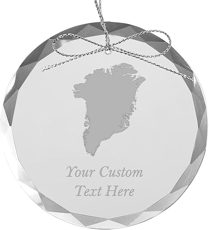 Greenland, Personalized Travel Christmas Ornament – Customized Engraved Glass Keepsake - Custom Family Trip & Vacation, 2024, 2025, 2026, 2027 & Name – Destination Xmas Holiday Ornament