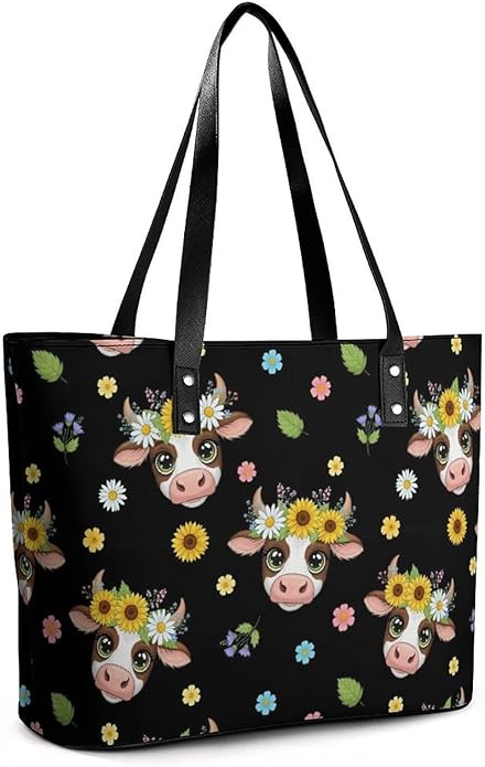 Fashion Leather Tote Bag Travel Work Daily Essentials Handbag Unisex Handbag