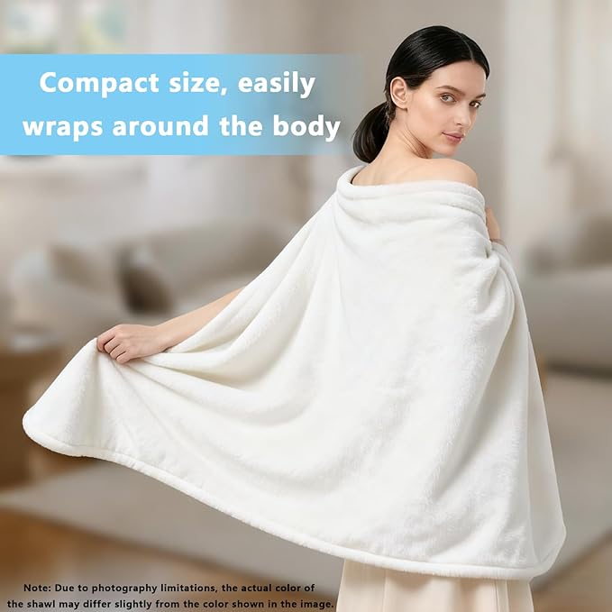 Women's Double Flannel Poncho - Snuggle Cape, Soft Warm Winter Wrap | Unisex Winter Wear for Home, Office, School
