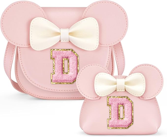 QLOVEA Toddler Purse Gifts for Girls, Little Girl Purse Kids Wallet Crossbody Bag, Birthday Gifts for 3 4 5 6 7 8 Year Old Girl (D, Pink)