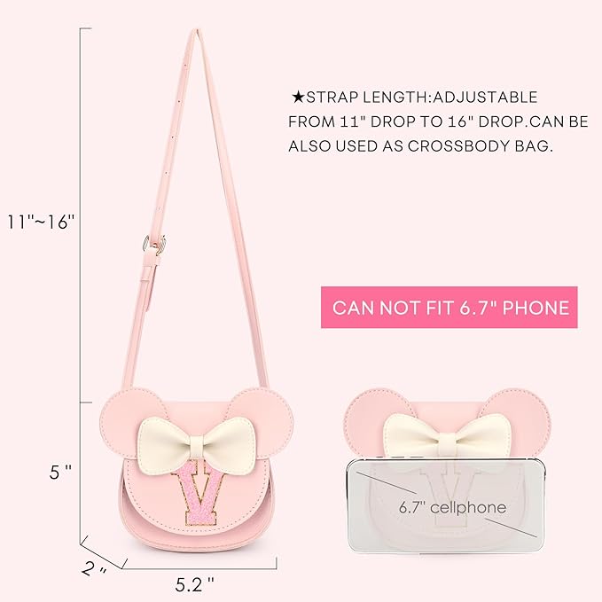 mibasies Toddler Purse Gifts for Girls: 3 Year Old Girl Gifts, Mouse Toys Purse Set