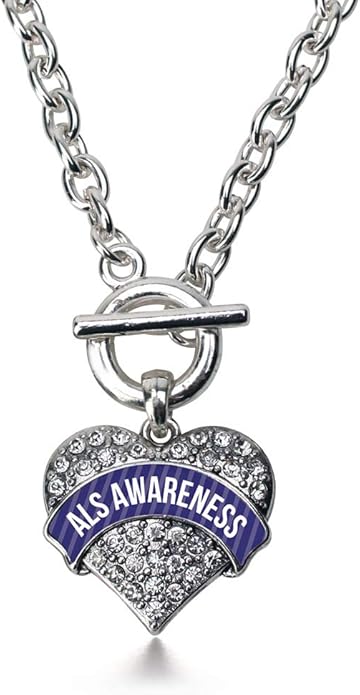 Inspired Silver - Silver Pave Heart Charm 18 Inch Necklace with Cubic Zirconia Jewelry